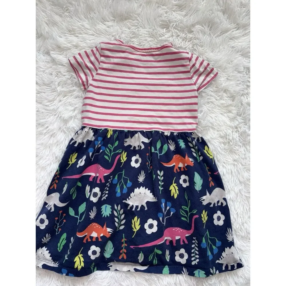 Mini Boden 4/5 Classic Dinosaur Design Dress. Cute **NT DESC**